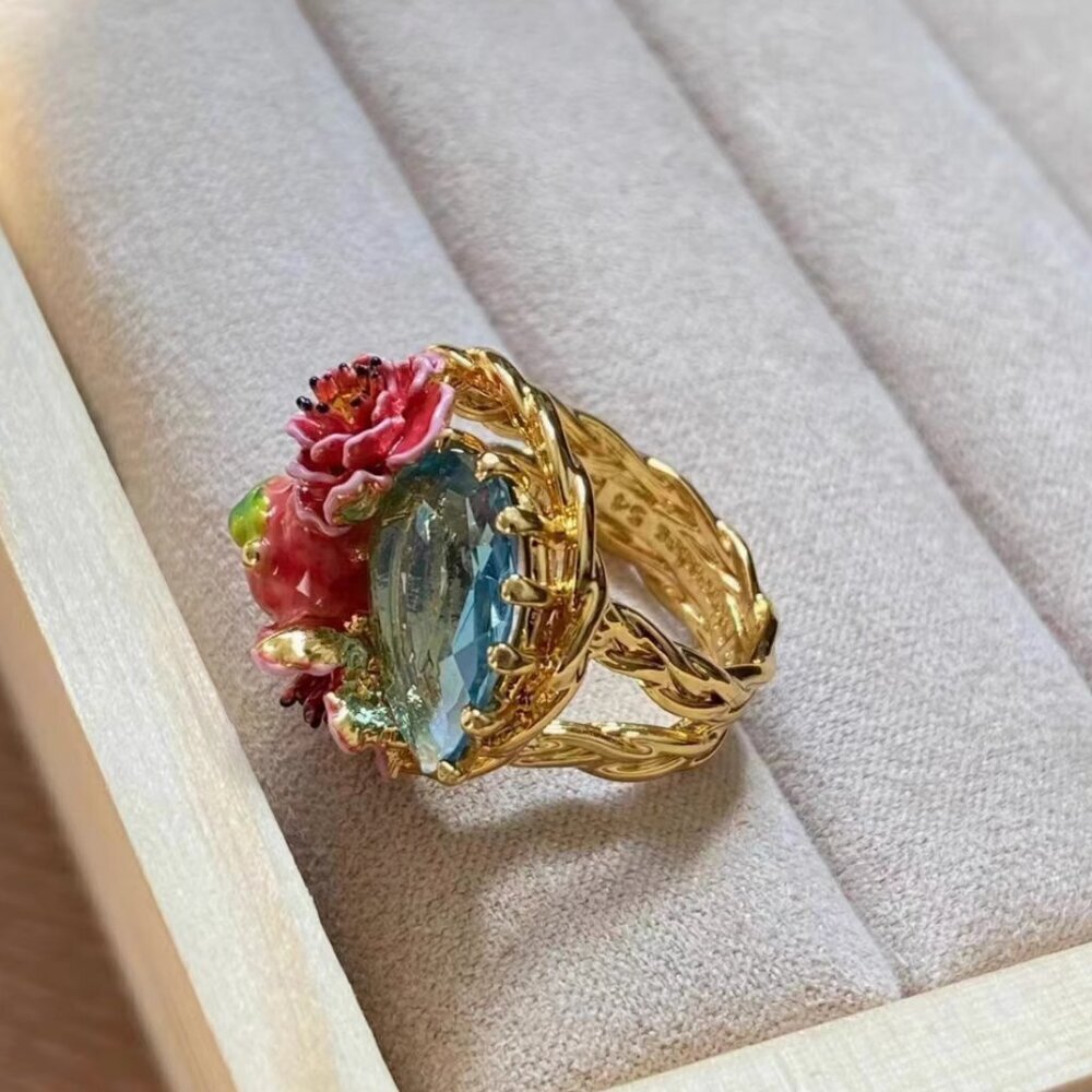 Les NEREIDES POMEGRANATE ring - Picture 3 of 5